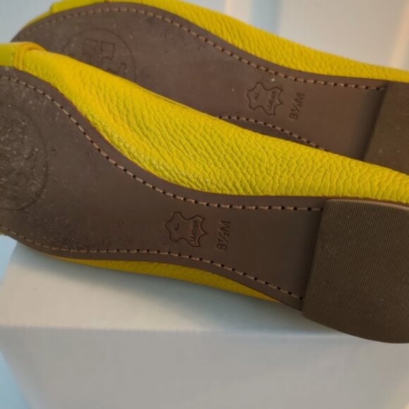 Tory Burch Women's Yellow Slip-On Leather Loafer, Size 8.5, EUC - Picture 6 of 6